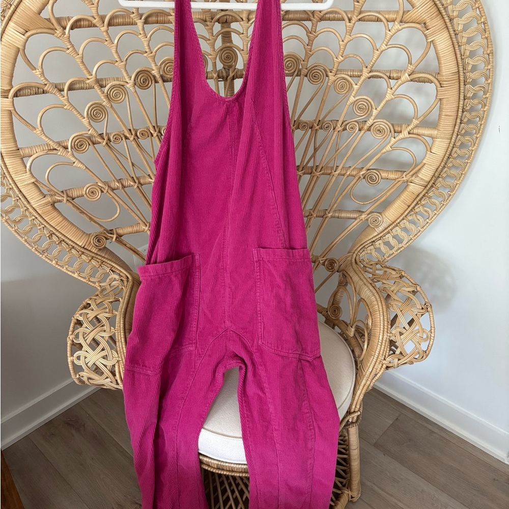 Women's Pink We The Free High Roller Cord Jumpsuit Free People